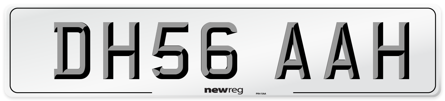 DH56 AAH Number Plate from New Reg